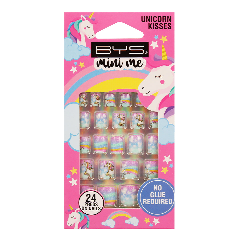Uñas postizas decoradas para niñas - UNICORN KISSES