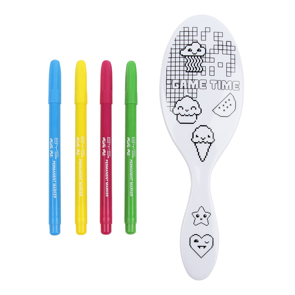 Cepillo para el cabello con plumones para colorear - GAME TIME