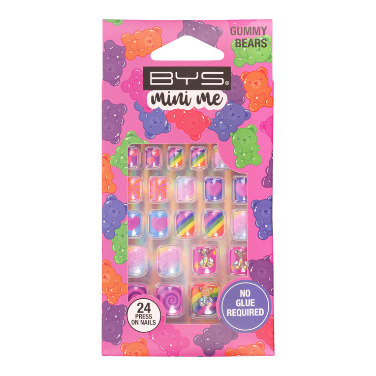 BYS MINI ME UÑAS DECORADAS 24 PIEZAS GUMMY BEARS