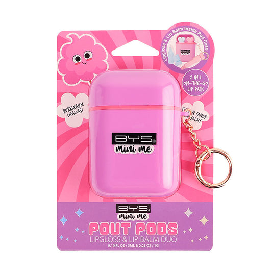 BYS MINI ME POUT PODS DÚO DE BRILLO LABIAL Y BÁLSAMO LABIAL MORADO