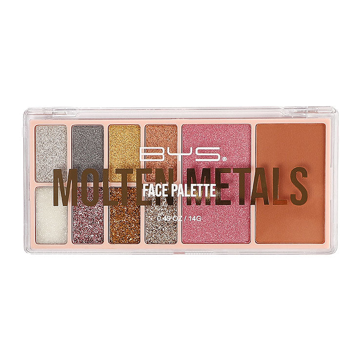 BYS Paleta de ojos y rostro 10 piezas - Molten Metals