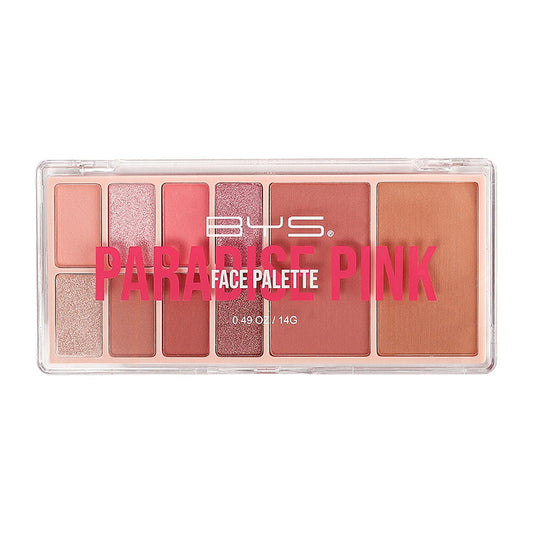 BYS Paleta de Ojos y Rostro 10 pcs Paradise Pink