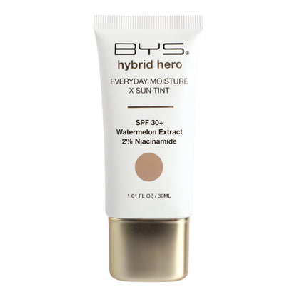 BYS Hybrid Hero Hidratante diario + tinte con protección solar