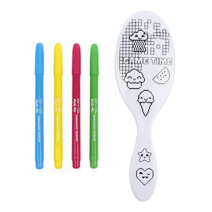 Cepillo para el cabello con plumones para colorear - GAME TIME